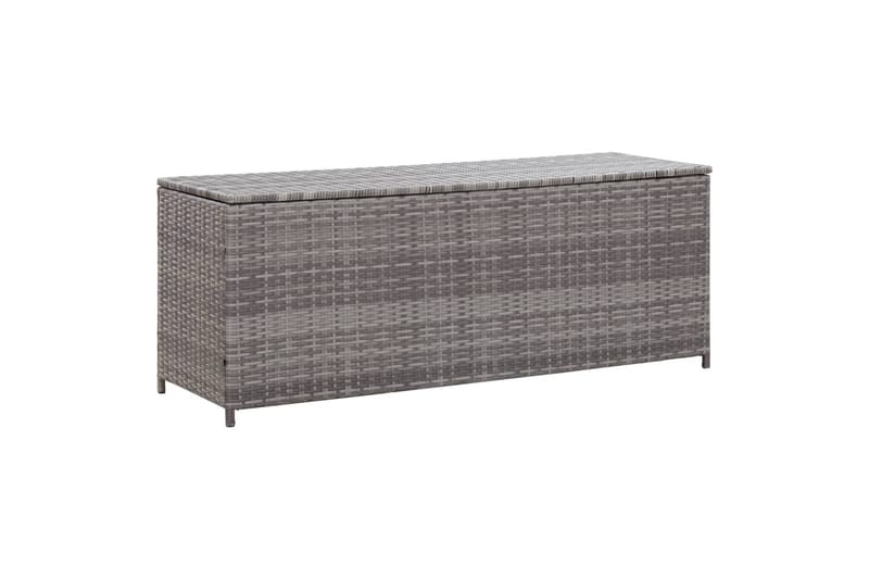 Opbevaringskasse Til Haven 150x50x60 cm Polyrattan Grå - Grå - Havemøbler - Pudeopbevaring & havemøbelovertræk - Hyndeboks