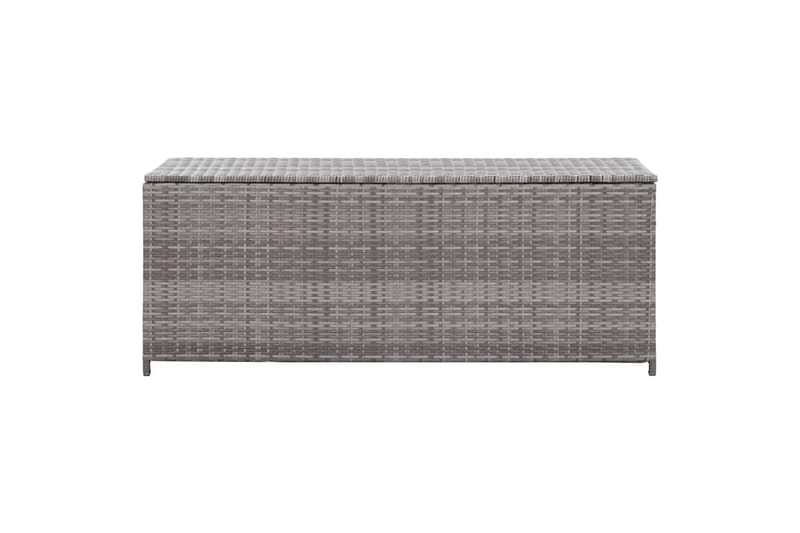 Opbevaringskasse Til Haven 150x50x60 cm Polyrattan Grå - Grå - Havemøbler - Pudeopbevaring & havemøbelovertræk - Hyndeboks