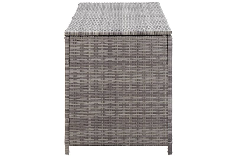 Opbevaringskasse Til Haven 150x50x60 cm Polyrattan Grå - Grå - Havemøbler - Pudeopbevaring & havemøbelovertræk - Hyndeboks