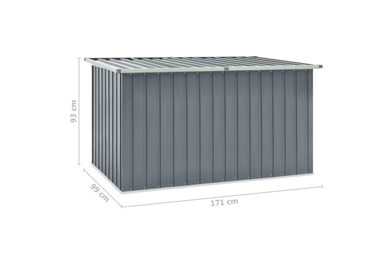 Opbevaringskasse Til Haven 171X99X93 cm Grå - Havemøbler - Pudeopbevaring & havemøbelovertræk - Hyndeboks