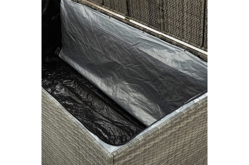 Opbevaringskasse Til Haven 180 X 90 X 75 Cm Polyrattan Grå - Grå - Havemøbler - Pudeopbevaring & havemøbelovertræk - Hyndeboks