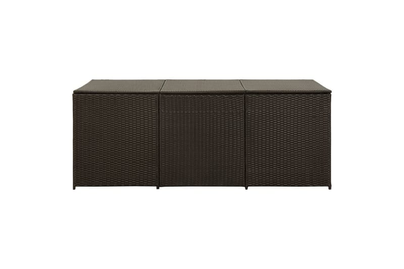 Opbevaringskasse Til Haven 180x90x75 cm Polyrattan Brun - Havemøbler - Pudeopbevaring & havemøbelovertræk - Hyndeboks