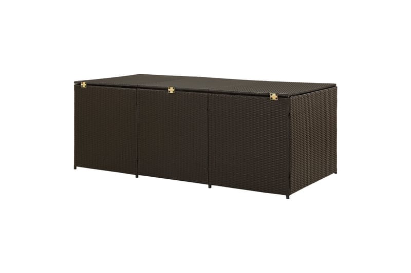 Opbevaringskasse Til Haven 180x90x75 cm Polyrattan Brun - Havemøbler - Pudeopbevaring & havemøbelovertræk - Hyndeboks