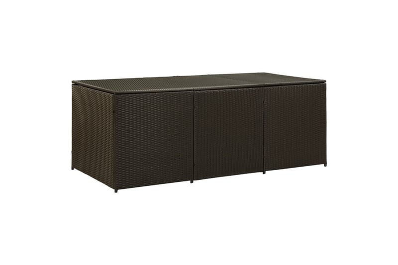 Opbevaringskasse Til Haven 180x90x75 cm Polyrattan Brun - Havemøbler - Pudeopbevaring & havemøbelovertræk - Hyndeboks