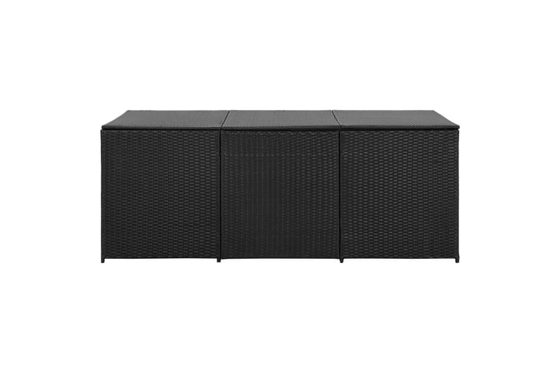 Opbevaringskasse Til Haven 180x90x75 cm Polyrattan Sort - Havemøbler - Pudeopbevaring & havemøbelovertræk - Hyndeboks
