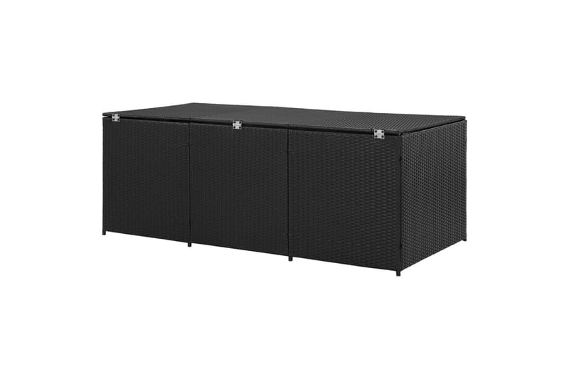 Opbevaringskasse Til Haven 180x90x75 cm Polyrattan Sort - Havemøbler - Pudeopbevaring & havemøbelovertræk - Hyndeboks