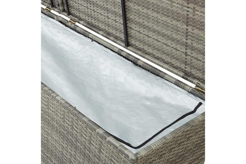 Opbevaringskasse Til Haven 200x50x60 Polyrattan Grå - Havemøbler - Pudeopbevaring & havemøbelovertræk - Hyndeboks