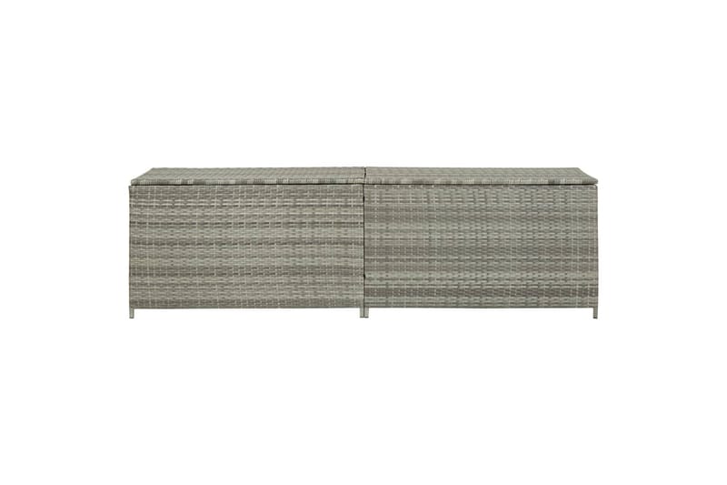Opbevaringskasse Til Haven 200x50x60 Polyrattan Grå - Havemøbler - Pudeopbevaring & havemøbelovertræk - Hyndeboks