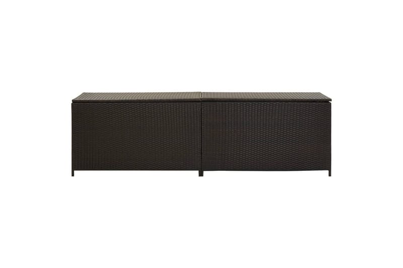 Opbevaringskasse Til Haven 200x50x60 Polyrattan Brun - Havemøbler - Pudeopbevaring & havemøbelovertræk - Hyndeboks