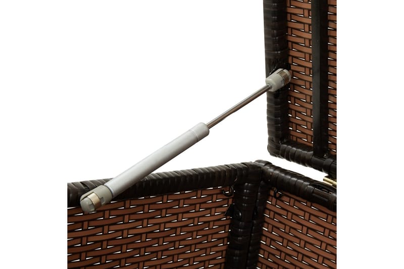 Opbevaringskasse Til Haven 200x50x60 Polyrattan Brun - Havemøbler - Pudeopbevaring & havemøbelovertræk - Hyndeboks