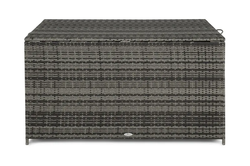 Sydney vandtæt hyndeboks Large til udendørs brug – Opbevaringskasse i polyrattan (B140xD80xH90 cm) - Grå - Havemøbler - Pudeopbevaring & havemøbelovertræk - Hyndeboks