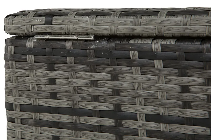 Sydney vandtæt hyndeboks Large til udendørs brug – Opbevaringskasse i polyrattan (B140xD80xH90 cm) - Grå - Havemøbler - Pudeopbevaring & havemøbelovertræk - Hyndeboks