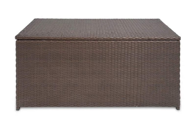 Udendørs Opbevaringkasse Brun 120 X 50 X 60 Cm Polyrattan - Brun - Havemøbler - Pudeopbevaring & havemøbelovertræk - Hyndeboks