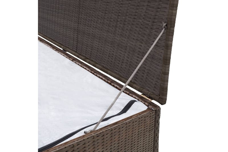 Udendørs Opbevaringkasse Brun 120 X 50 X 60 Cm Polyrattan - Brun - Havemøbler - Pudeopbevaring & havemøbelovertræk - Hyndeboks