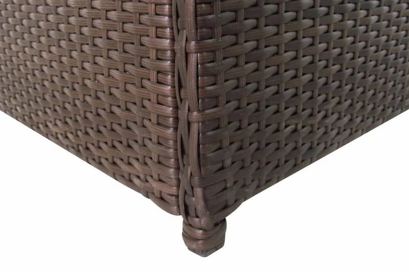 Udendørs Opbevaringkasse Brun 120 X 50 X 60 Cm Polyrattan - Brun - Havemøbler - Pudeopbevaring & havemøbelovertræk - Hyndeboks