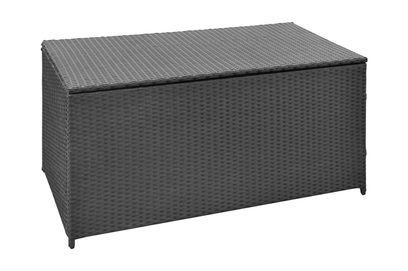 Udendørs Opbevaringkasse Sort 120 X 50 X 60 Cm Polyrattan - Sort - Havemøbler - Pudeopbevaring & havemøbelovertræk - Hyndeboks