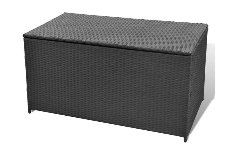 Udendørs Opbevaringkasse Sort 120 X 50 X 60 Cm Polyrattan - Sort - Havemøbler - Pudeopbevaring & havemøbelovertræk - Hyndeboks