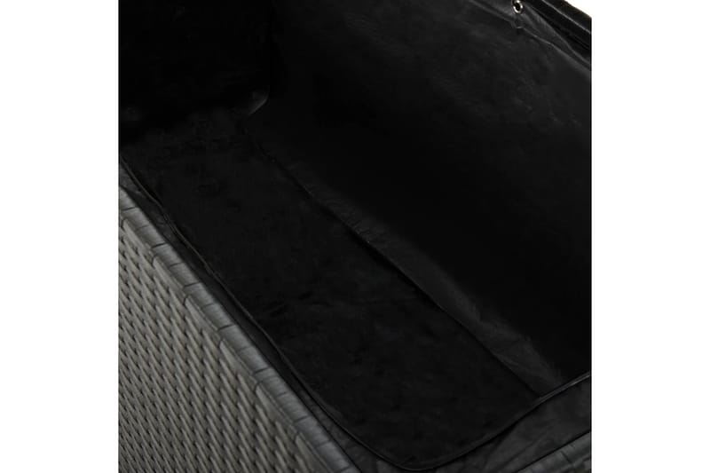 Udendørs Opbevaringkasse Sort 120 X 50 X 60 Cm Polyrattan - Sort - Havemøbler - Pudeopbevaring & havemøbelovertræk - Hyndeboks