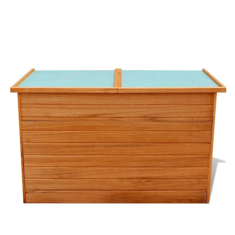 Udendørs Opbevaringskasse 126 X 72 X 72 Cm Træ - Brun - Havemøbler - Pudeopbevaring & havemøbelovertræk - Hyndeboks
