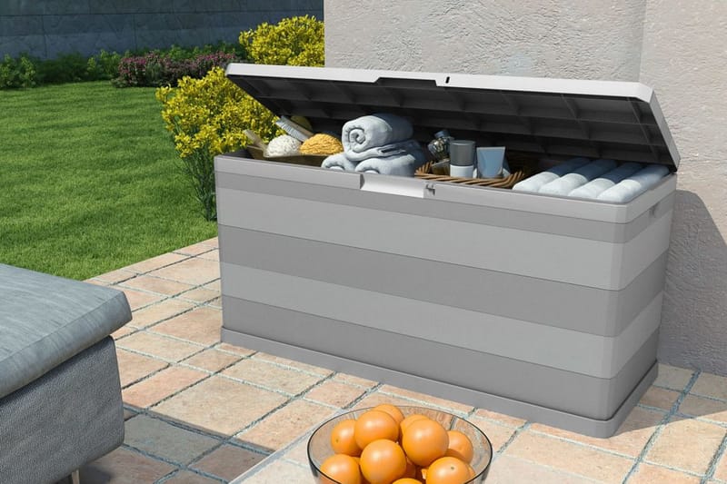 Udendørs Opbevaringskasse Grå 117 X 45 X 56 Cm - Grå - Havemøbler - Pudeopbevaring & havemøbelovertræk - Hyndeboks