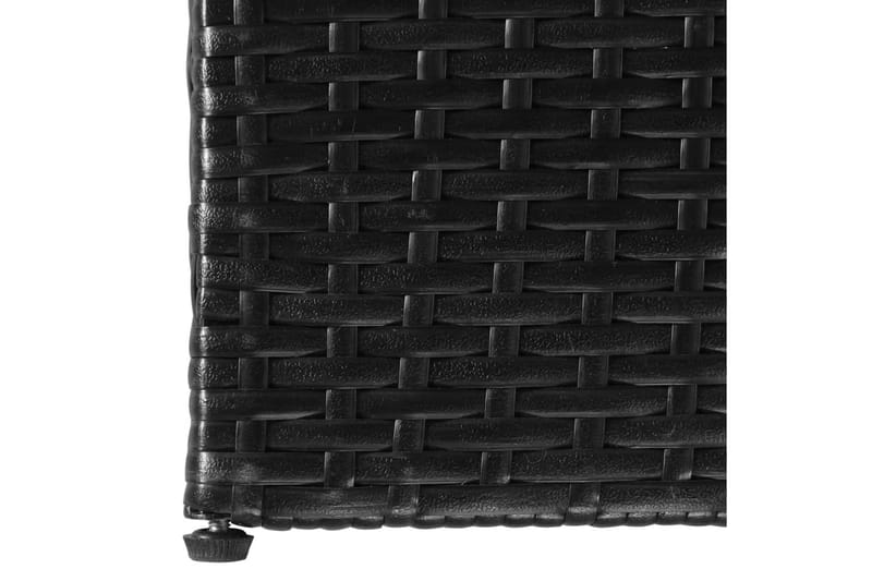 Udendørs Opbevaringskasse Sort 150 X 100 X 100 Cm Polyrattan - Sort - Hyndeboks