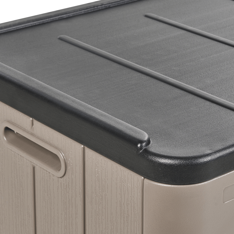 Hynderboks udendørs Milies 60x116 cm - Brun/Sort - Havemøbler - Pudeopbevaring & havemøbelovertræk - Hyndeboks