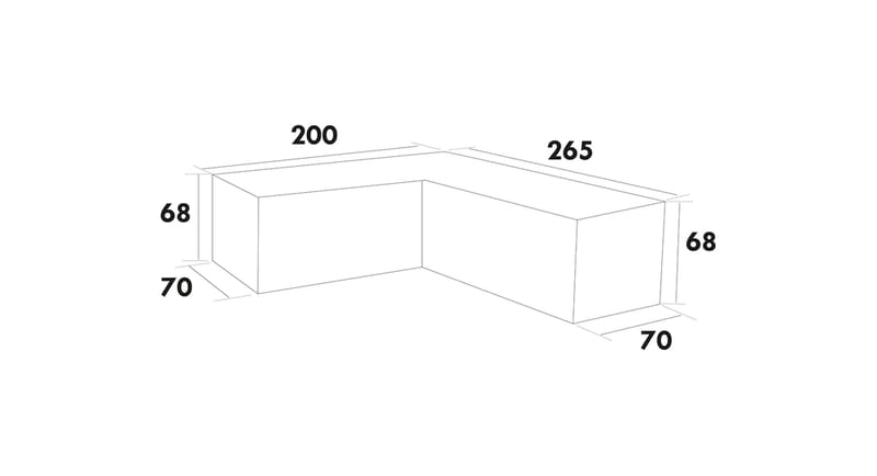 Møbelbeskyttelse loungesæt Hillerstorp Allround grå 200/265x70x68 cm, Grå