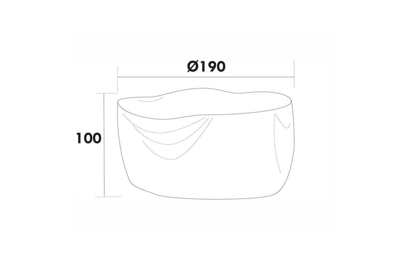 Møbelbeskyttelse Rund Gruppe Hillerstorp Hånger Läcko Shabby Chic Grå Ø190 cm, undefined