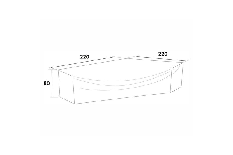 Møbelovertræk Sofagruppe Hillerstorp Himmelsnäs 220 x 220 x 80 cm Grå, undefined