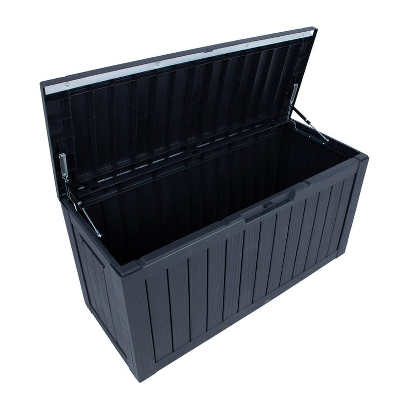 Opbevaringskasse HOME4YOU Bomm 117,5x47,5x59 cm/300L, sort plast - Sort - Havemøbler - Pudeopbevaring & havemøbelovertræk - Hyndeboks