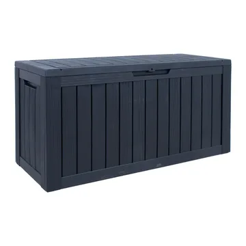 Opbevaringskasse HOME4YOU Bomm 117,5x47,5x59 cm/300L, sort plast - Sort - Havemøbler - Pudeopbevaring & havemøbelovertræk - Hyndeboks