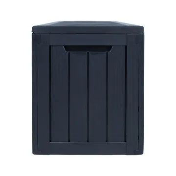 Opbevaringskasse HOME4YOU Bomm 117,5x47,5x59 cm/300L, sort plast - Sort - Havemøbler - Pudeopbevaring & havemøbelovertræk - Hyndeboks
