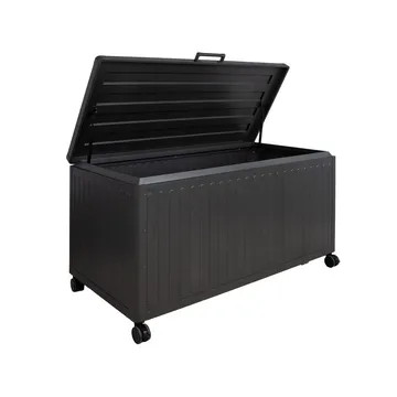 Opbevaringskasse HOME4YOU Mirador Mørkegrå 130x60,4x80 cm - Mørkegrå - Havemøbler - Pudeopbevaring & havemøbelovertræk - Hyndeboks