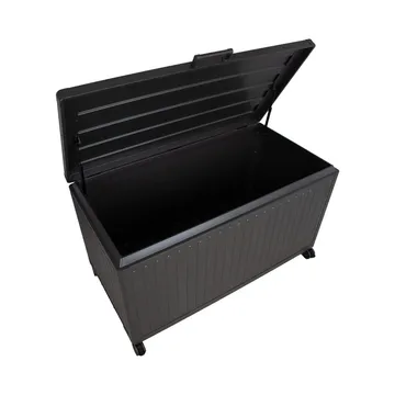 Opbevaringskasse HOME4YOU Mirador Mørkegrå 130x60,4x80 cm - Mørkegrå - Havemøbler - Pudeopbevaring & havemøbelovertræk - Hyndeboks