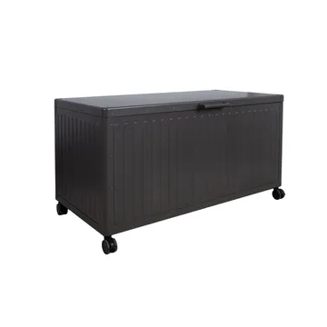Opbevaringskasse HOME4YOU Mirador Mørkegrå 130x60,4x80 cm - Mørkegrå - Havemøbler - Pudeopbevaring & havemøbelovertræk - Hyndeboks