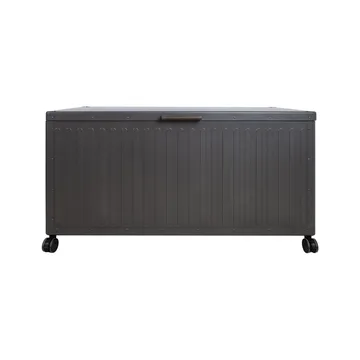 Opbevaringskasse HOME4YOU Mirador Mørkegrå 130x60,4x80 cm - Mørkegrå - Havemøbler - Pudeopbevaring & havemøbelovertræk - Hyndeboks
