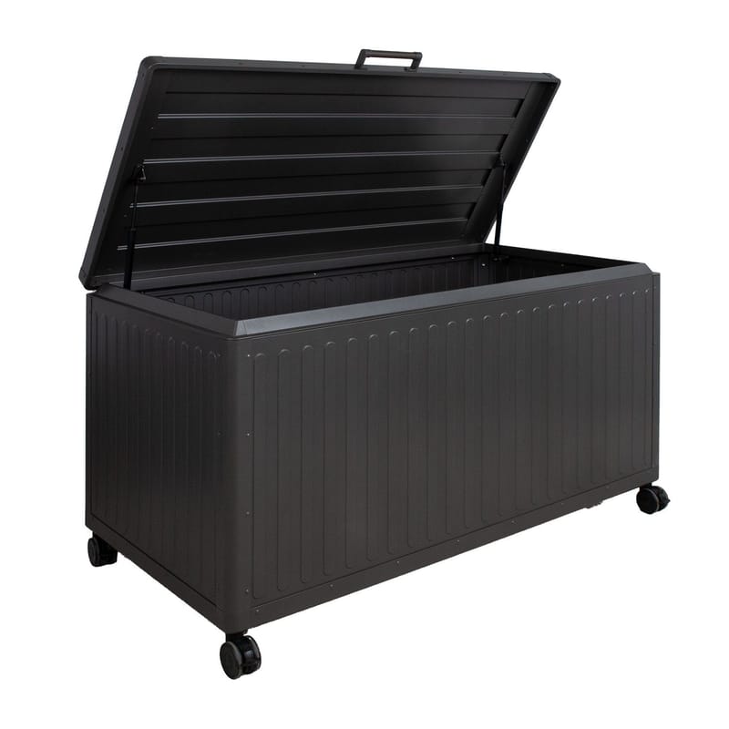 Opbevaringskasse HOME4YOU Mirador Mørkegrå 142x72x80 cm - mørkegrå - Havemøbler - Pudeopbevaring & havemøbelovertræk - Hyndeboks