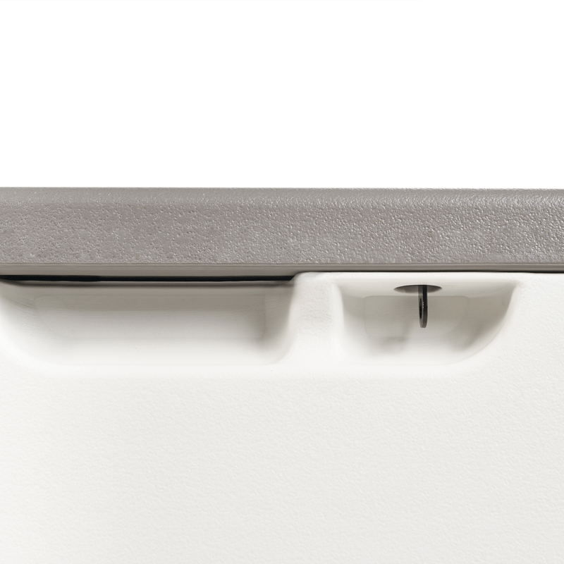 Opbevaringskasse udendørs Milies 60x116 cm - Hvid/Grå - Havemøbler - Pudeopbevaring & havemøbelovertræk - Hyndeboks