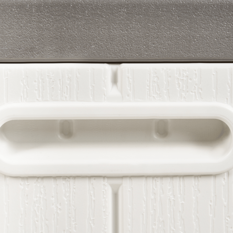 Opbevaringskasse udendørs Milies 60x116 cm - Hvid/Grå - Havemøbler - Pudeopbevaring & havemøbelovertræk - Hyndeboks