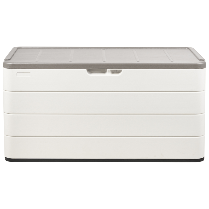 Opbevaringskasse udendørs Milies 60x116 cm - Hvid/Grå - Havemøbler - Pudeopbevaring & havemøbelovertræk - Hyndeboks