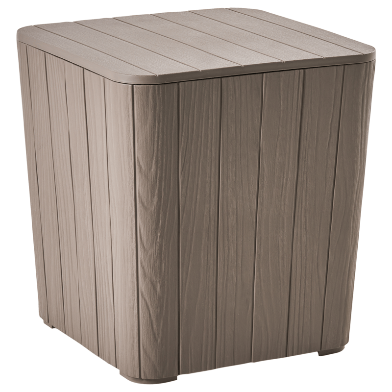 Opbevaringskasse udendørs Sarandi 40x40 cm - Beige - Havemøbler - Pudeopbevaring & havemøbelovertræk - Hyndeboks