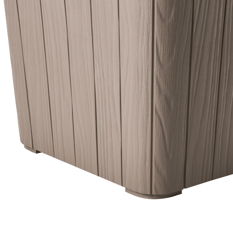 Opbevaringskasse udendørs Sarandi 40x40 cm - Beige - Havemøbler - Pudeopbevaring & havemøbelovertræk - Hyndeboks