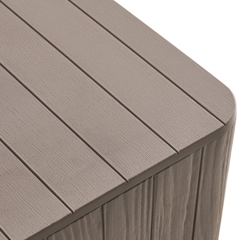 Opbevaringskasse udendørs Sarandi 40x40 cm - Beige - Havemøbler - Pudeopbevaring & havemøbelovertræk - Hyndeboks