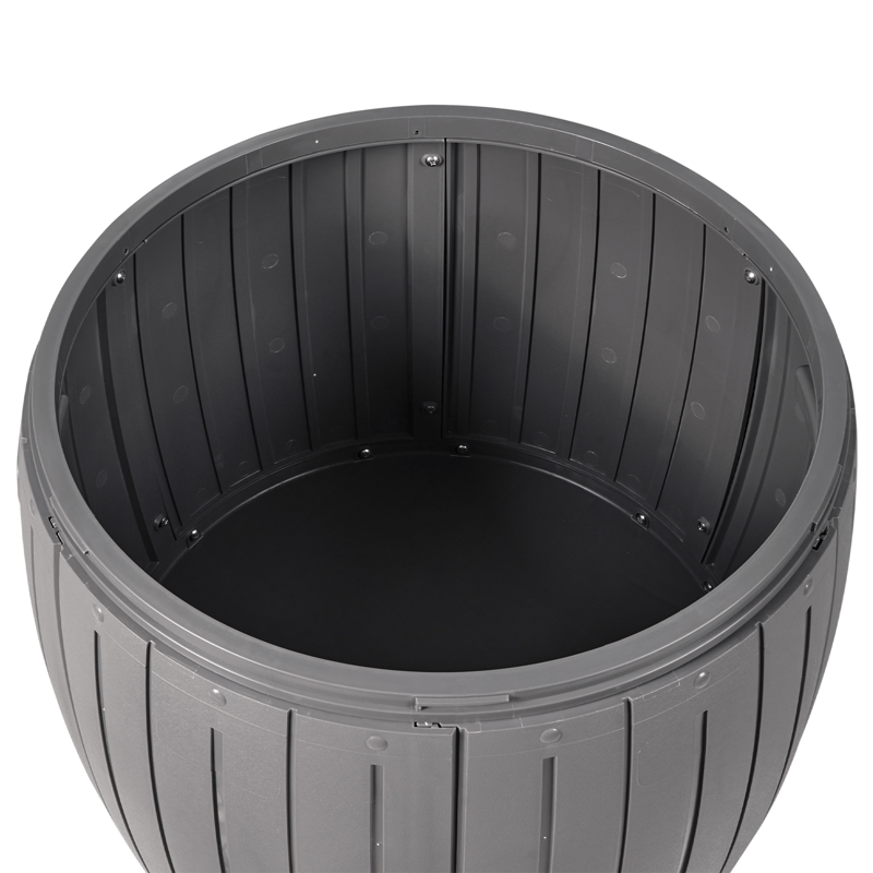 Opbevaringskasse udendørs Prinos 56x56 cm - Grå - Havemøbler - Pudeopbevaring & havemøbelovertræk - Hyndeboks