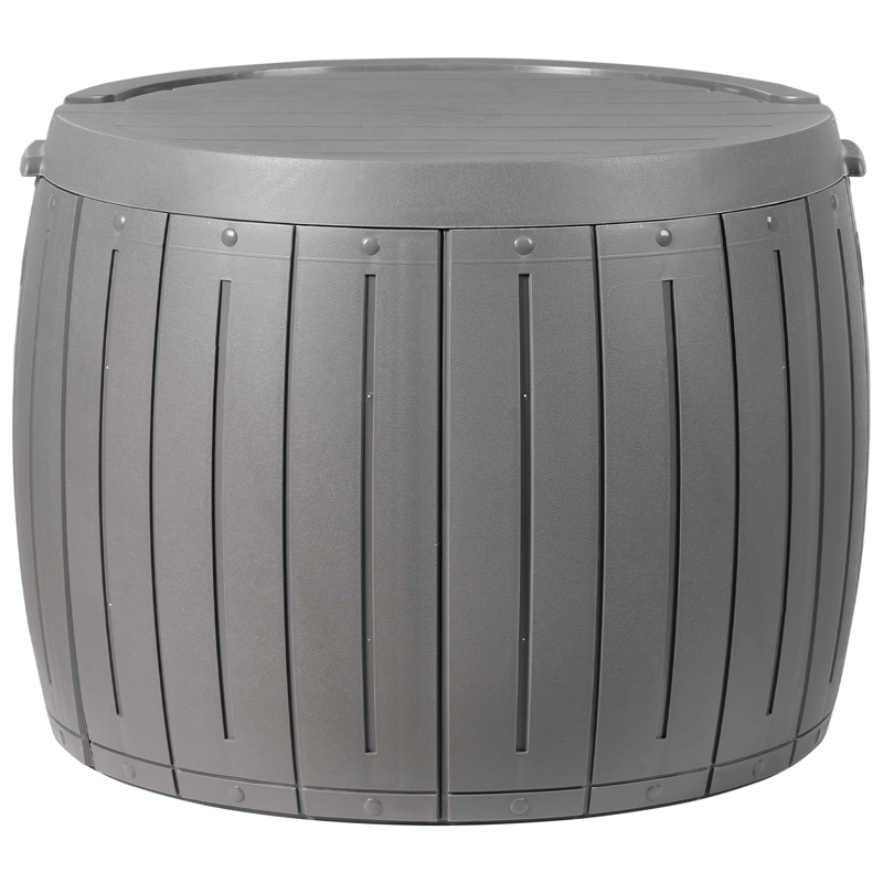 Opbevaringskasse udendørs Prinos 56x56 cm - Grå - Havemøbler - Pudeopbevaring & havemøbelovertræk - Hyndeboks