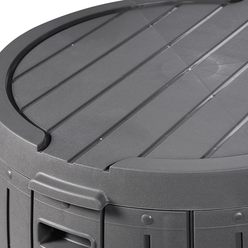 Opbevaringskasse udendørs Prinos 56x56 cm - Grå - Havemøbler - Pudeopbevaring & havemøbelovertræk - Hyndeboks