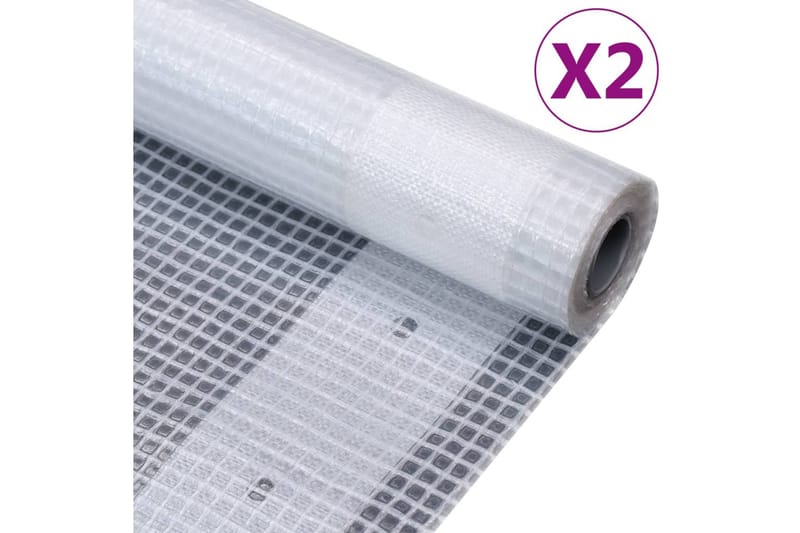 leno-presenninger 2 stk. 4x10 m 260 g/m² hvid - Hvid - Havemøbler - Pudeopbevaring & havemøbelovertræk - Presenning