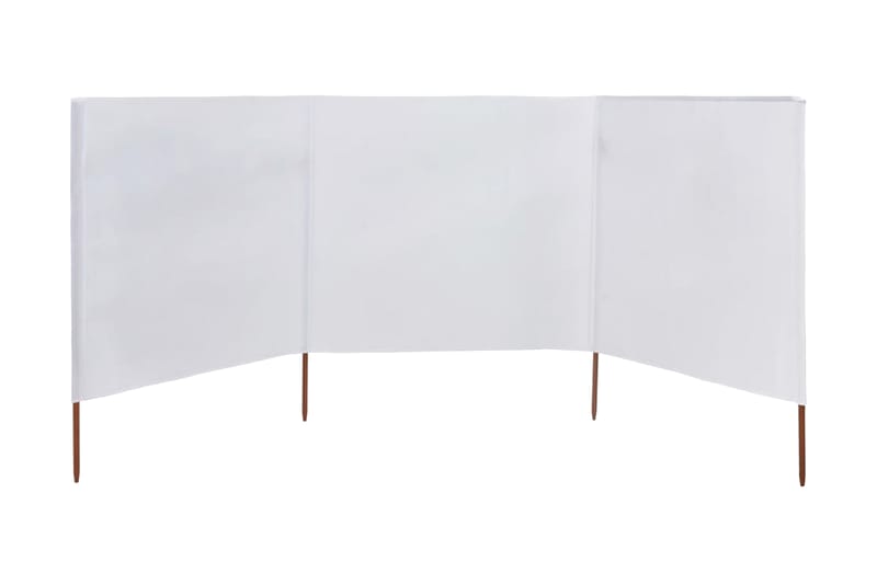 3-Panels Læsejl Stof 400 X 120 Cm Hvid - Hvid - Sikkerhed & læhegn altan - Afskærmning & vindsejl - Skærm