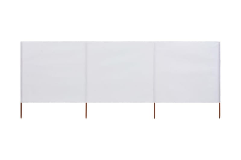 3-Panels Læsejl Stof 400 X 120 Cm Hvid - Hvid - Havemøbler - Solafskærmning - Afskærmning & vindsejl
