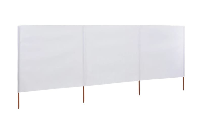 3-Panels Læsejl Stof 400 X 120 Cm Hvid - Hvid - Sikkerhed & læhegn altan - Afskærmning & vindsejl - Skærm
